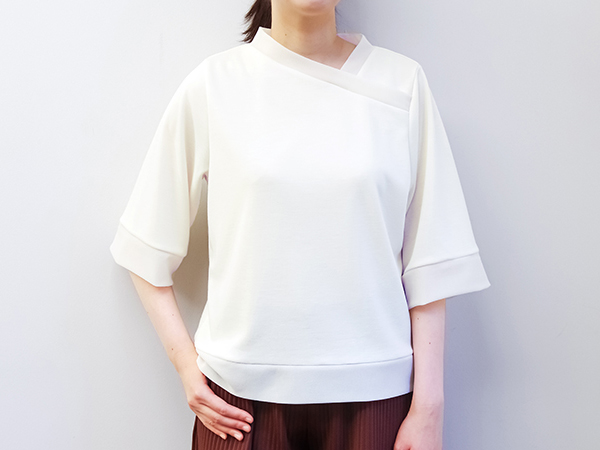 ワークショップ・作品レシピ・掲載情報｜ミセスのスタイルブック2026年春号（文化出版局）「アシンメトリーネックのカットソー」