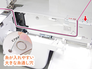 ジェットエアスルーシステム(ジェットエア糸通し)